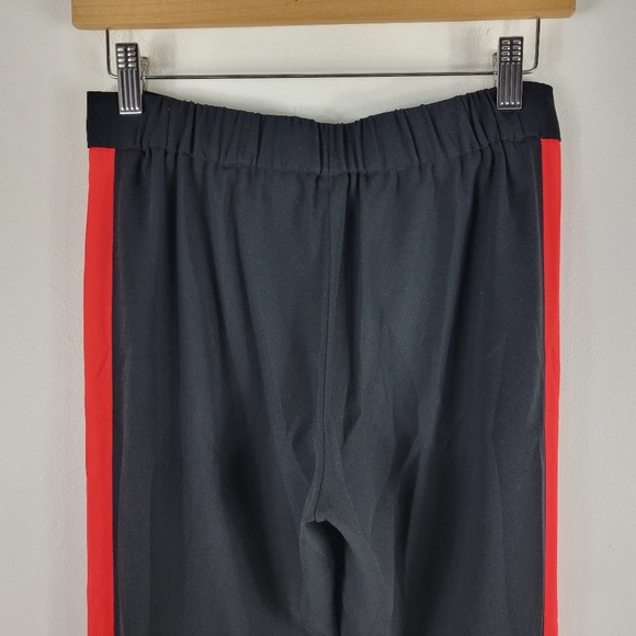 Babaton High Waist Pull On Racer Side Stripe Slim Straight Crop Ankle Pants - Picture 6 of 10